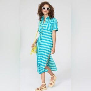 Solid and Striped Oxford Maxi Dress Size Small